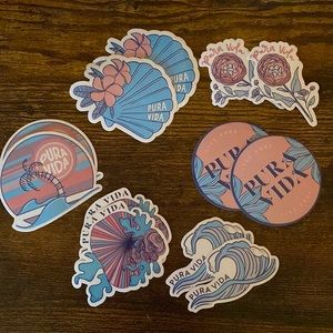 PURA VIDA GLOSSY STICKERS